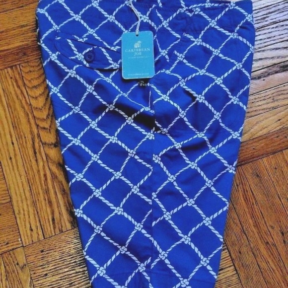 Caribbean-Joe-Rope-Print-Cobalt-Blue-Shorts sz.6 - Picture 4 of 6